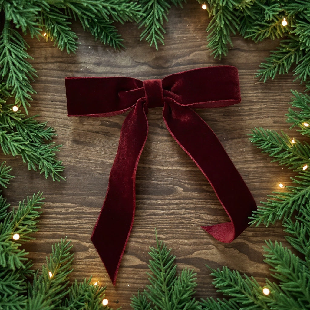 Haarschleife Samt Weihnachten