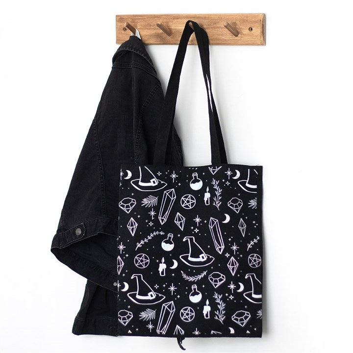 Stoffbeutel Crystal Witch schwarz