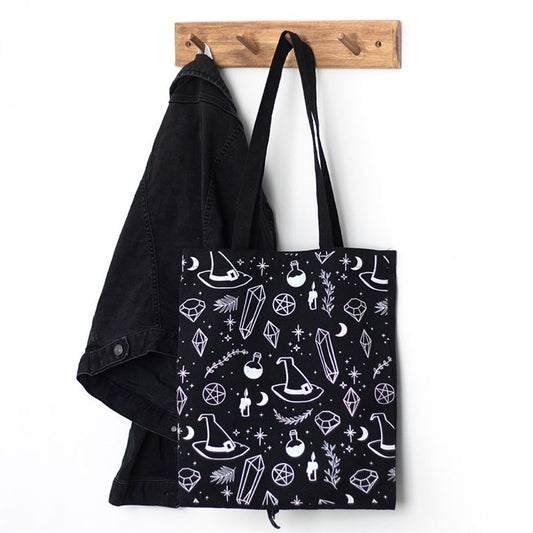 Stoffbeutel Crystal Witch schwarz