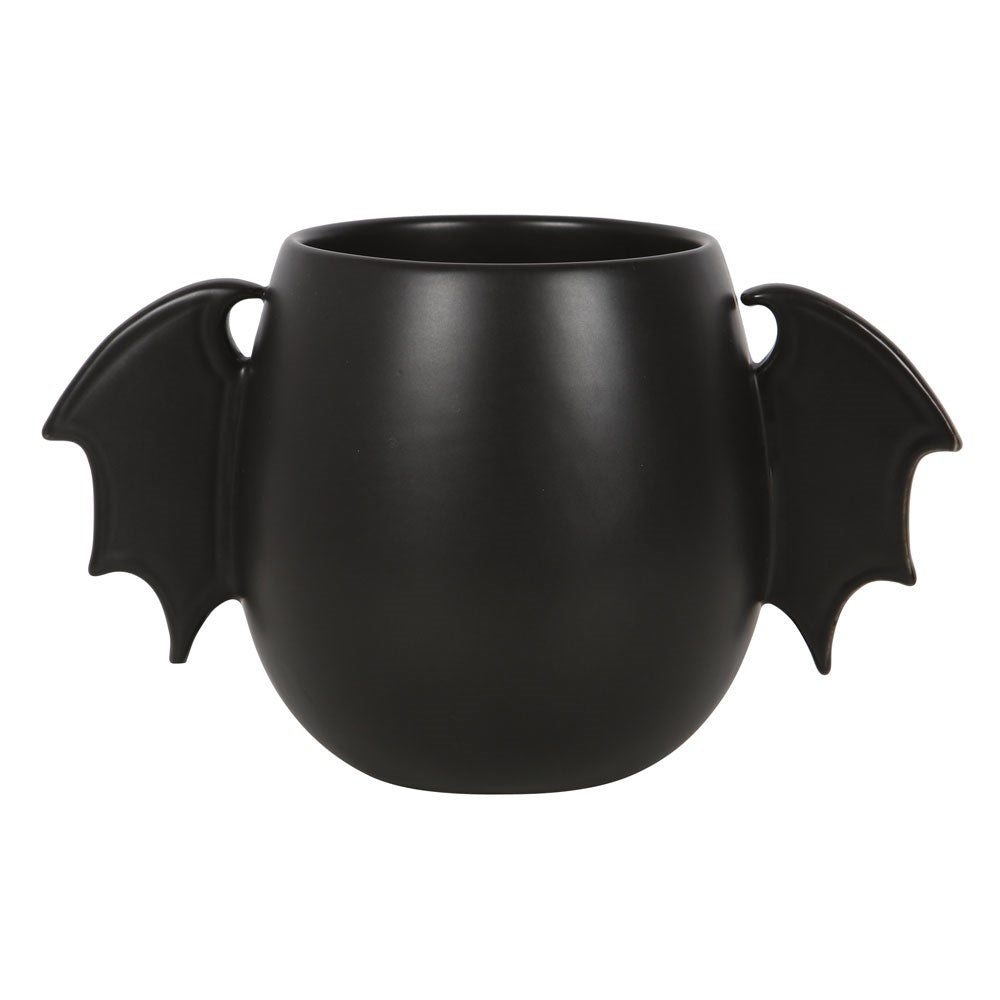 Tasse Fledermaus schwarz Becher Bat wing