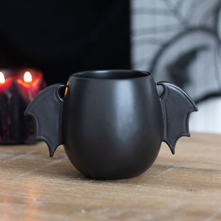 Tasse Fledermaus schwarz Becher Bat wing