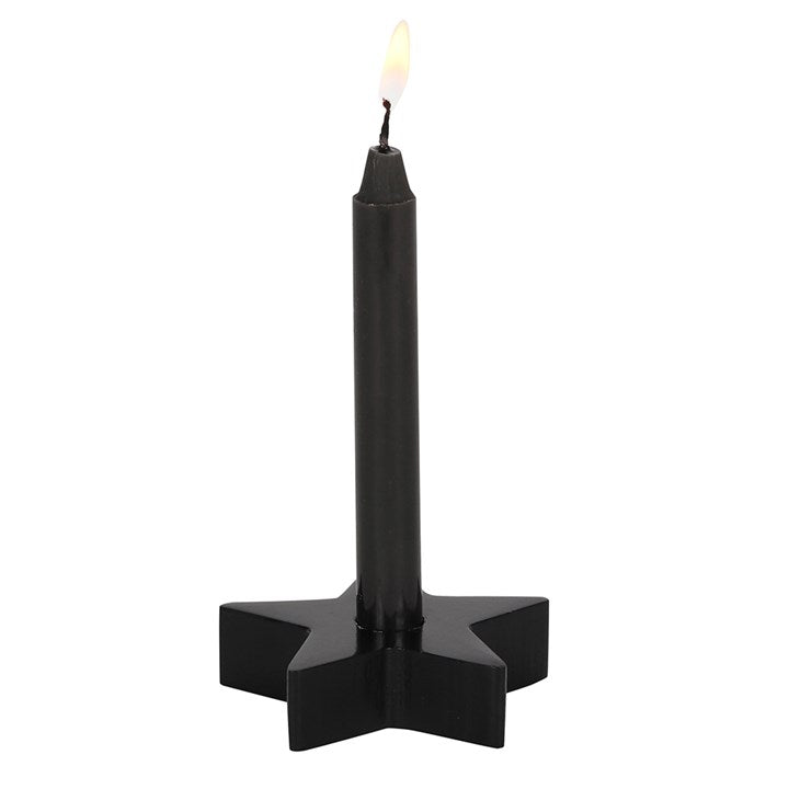 Kerzenhalter Stern schwarz Ritualkerze Witch