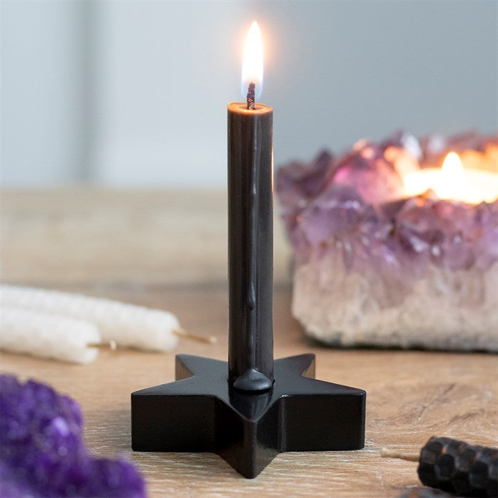 Kerzenhalter Stern schwarz Ritualkerze Witch