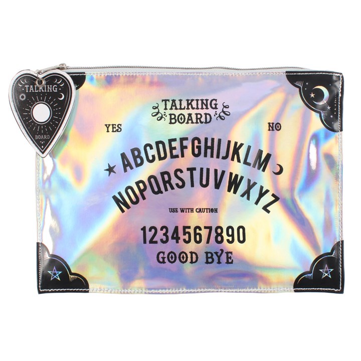 Kosmetiktasche irisierend Kulturbeutel Glitzer Talking Board