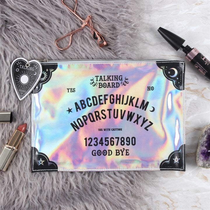 Kosmetiktasche irisierend Kulturbeutel Glitzer Talking Board