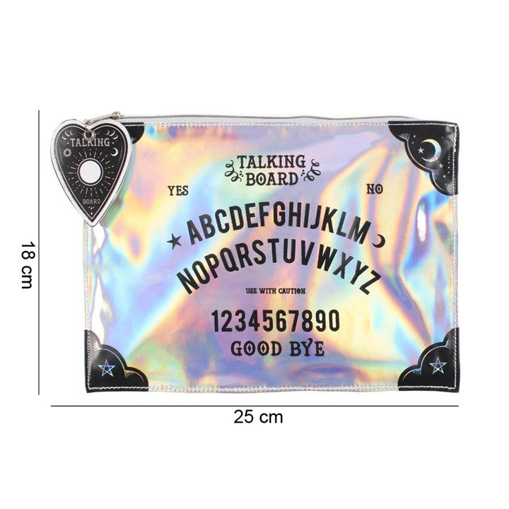 Kosmetiktasche irisierend Kulturbeutel Glitzer Talking Board