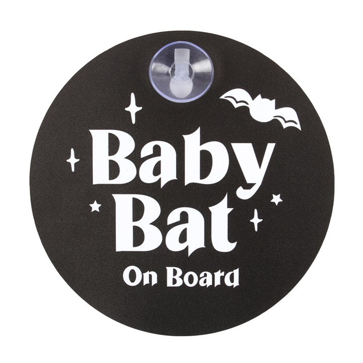 Baby Bat on Board Autofensterschild schwarz gothic Mum