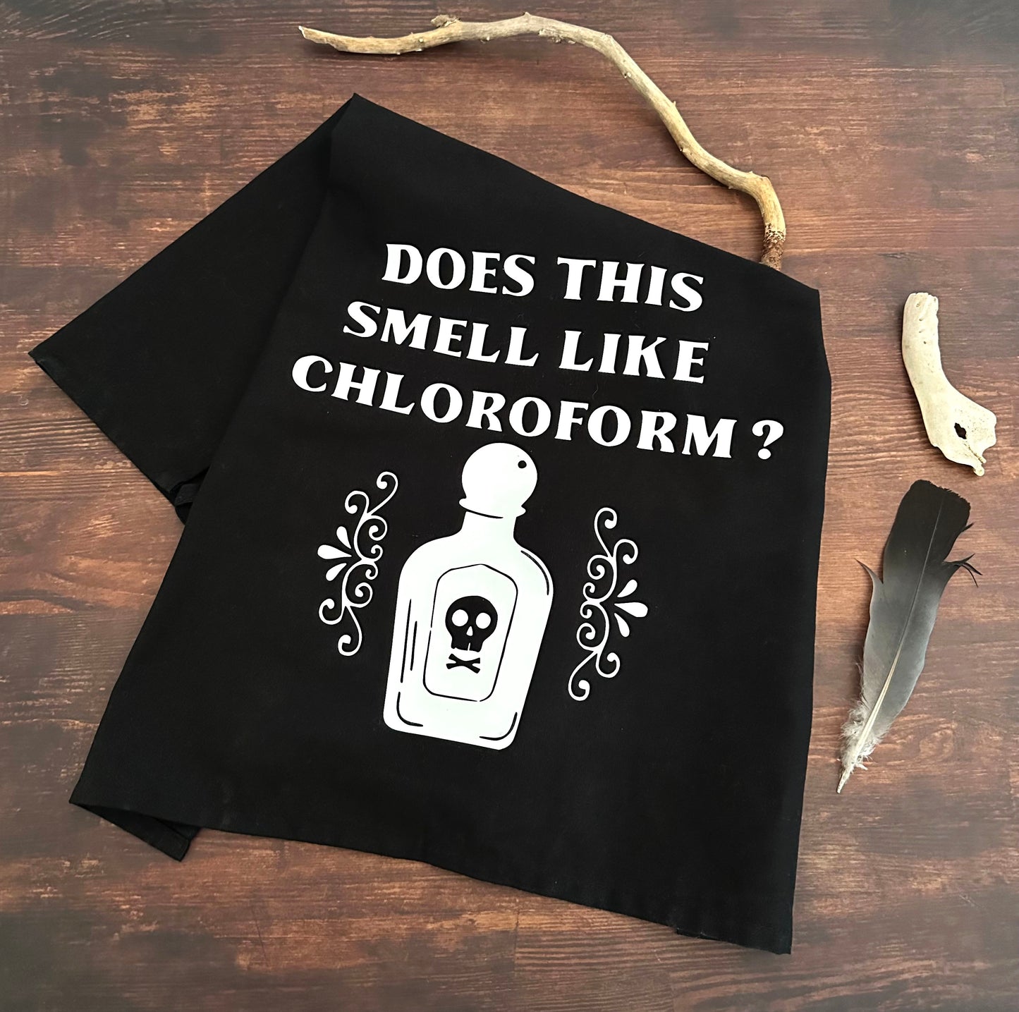 Tea towel Geschirrtuch Does this smell like Chloroform