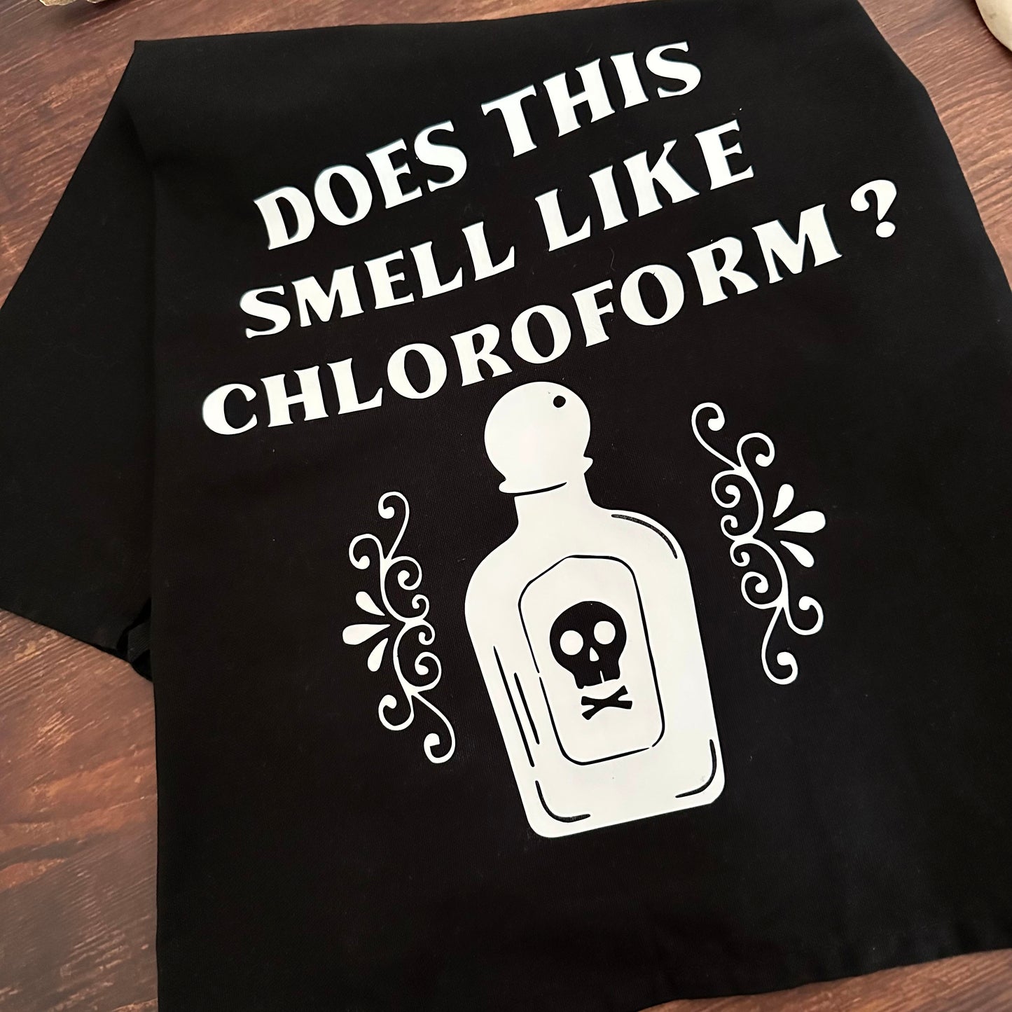 Tea towel Geschirrtuch Does this smell like Chloroform