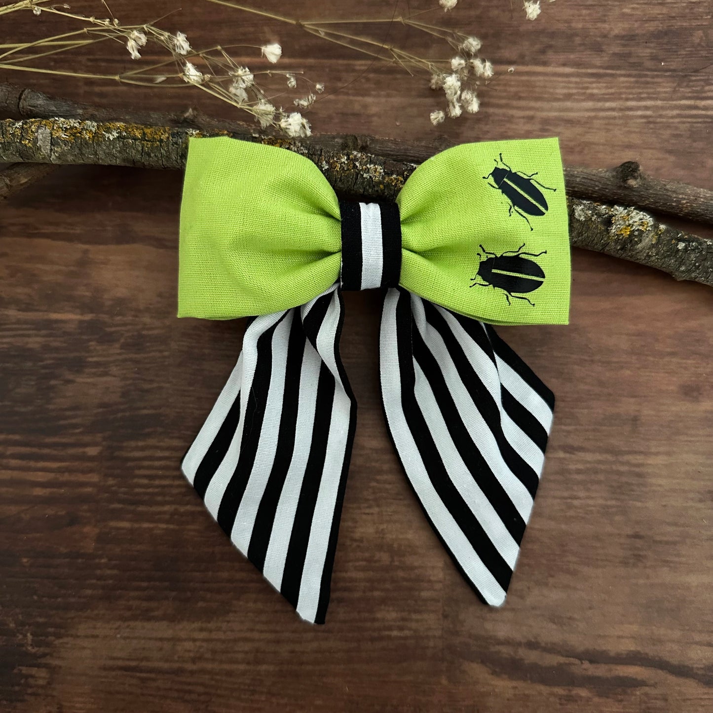 Haarschleife Beetle Streifen Halloween