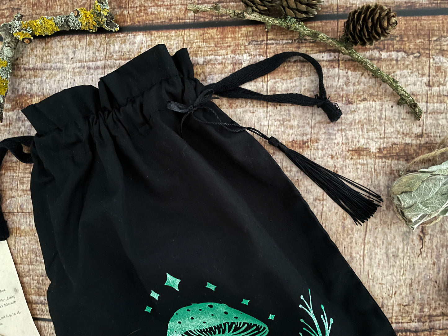 Sammelbeutel für Kräuter Accessoirebeutel Cottagecore Pilze