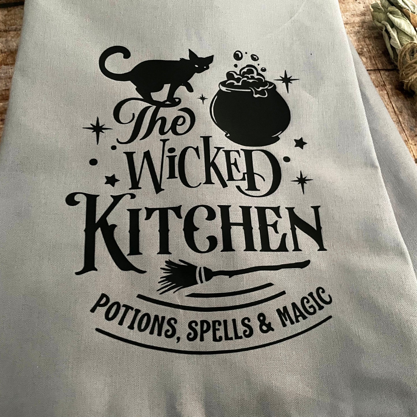 Tea towel Geschirrtuch The wicked Kitchen grau