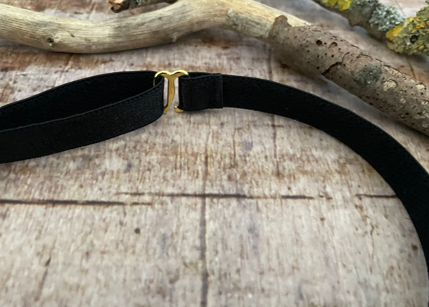 Choker Glöckchen Halsband schwarz gold