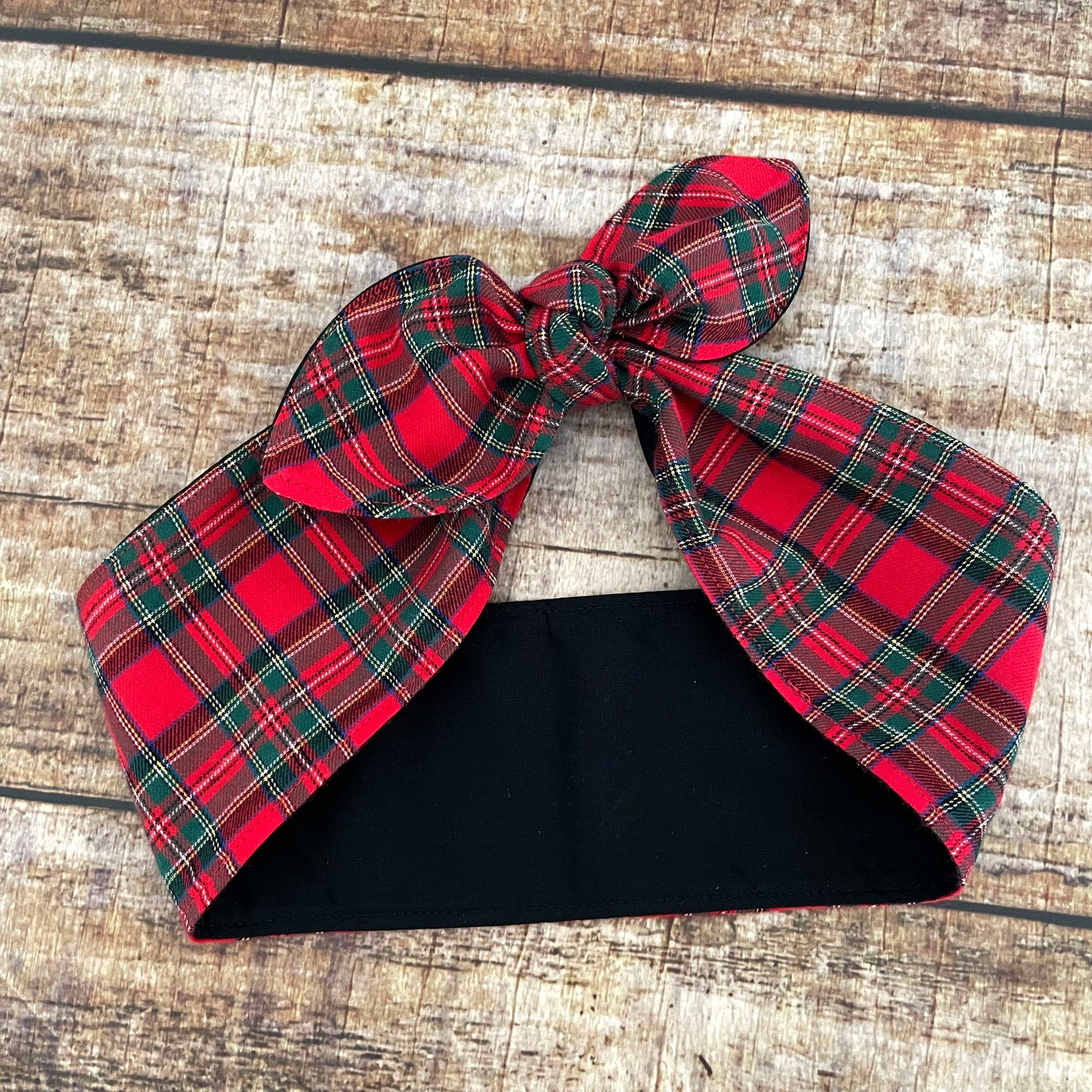 Haarband Rockabilly Tartan Schottenkaro rot kariert