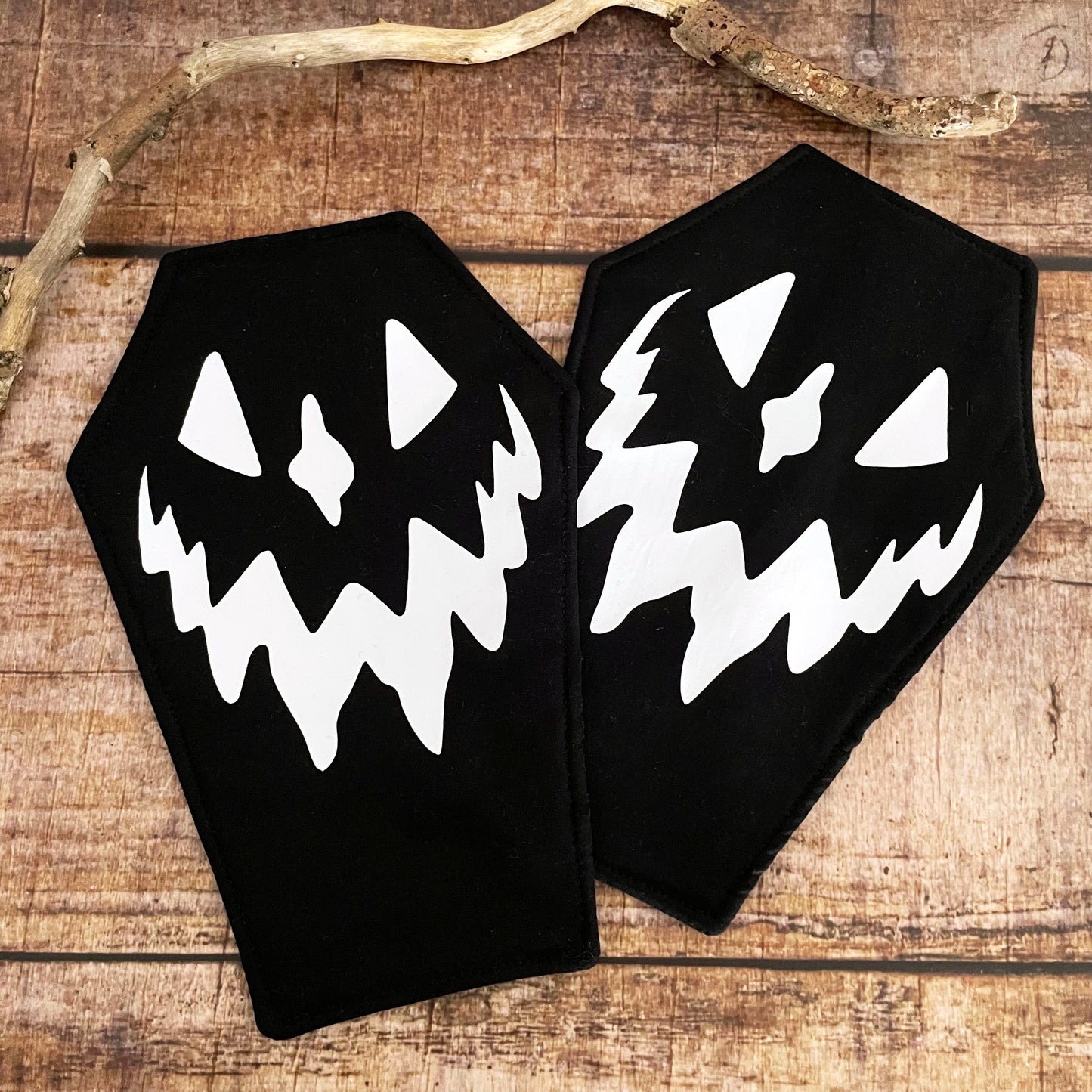Mug Rugs Untersetzer Coffin Pumpkin Platzdeckchen gothic