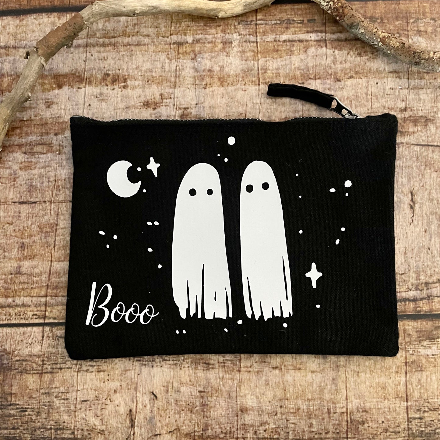 Kosmetiktasche Ghost Boo Kulturbeutel schwarz Halloween