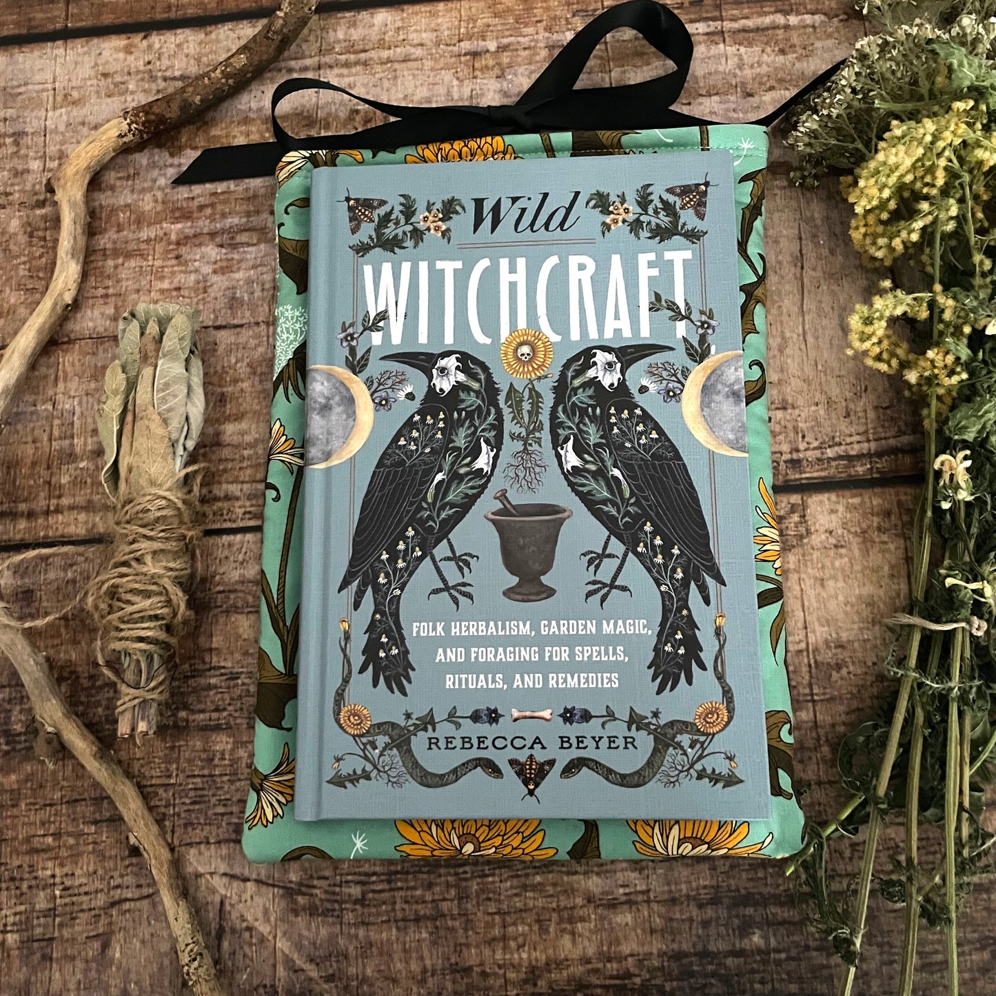 Buchtasche Buchhülle Herb Witch Löwenzahn A5 Cottagecore