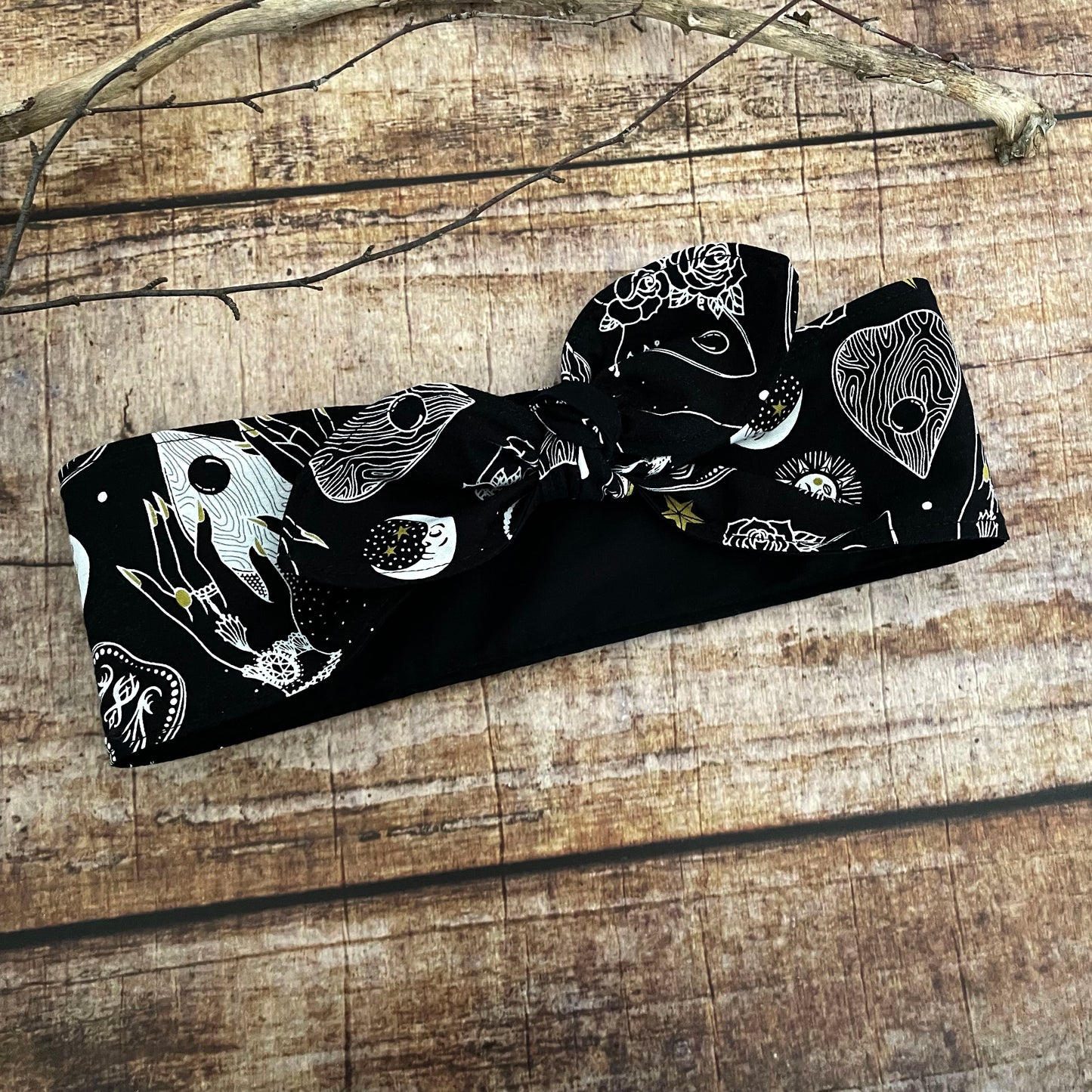 Haarband Occult Spirit board Bandana Rockabilly schwarz gothic