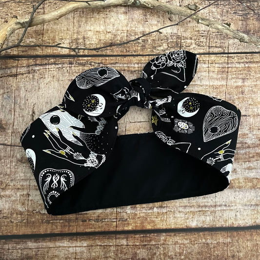 Haarband Occult Spirit board Bandana Rockabilly schwarz gothic