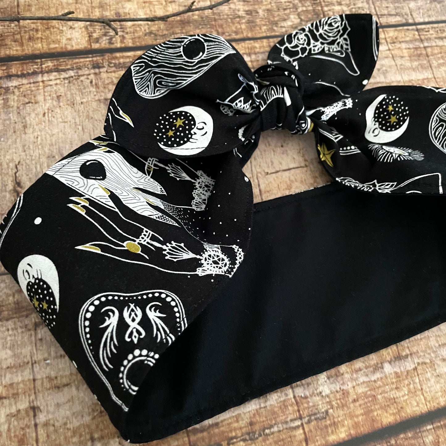 Haarband Occult Spirit board Bandana Rockabilly schwarz gothic