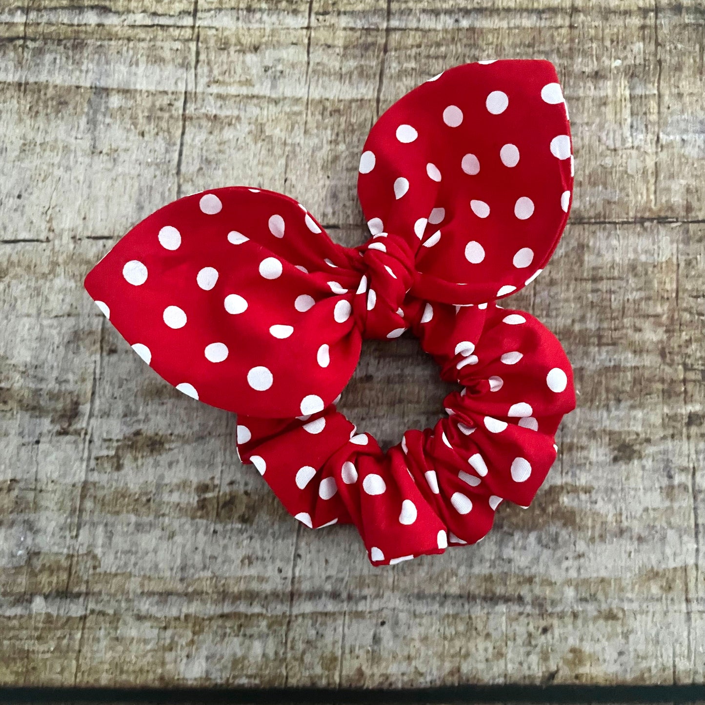 Scrunchie Polka Dots Haargummi rot rockabilly