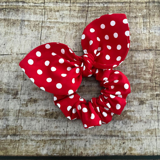 Scrunchie Polka Dots Haargummi rot rockabilly