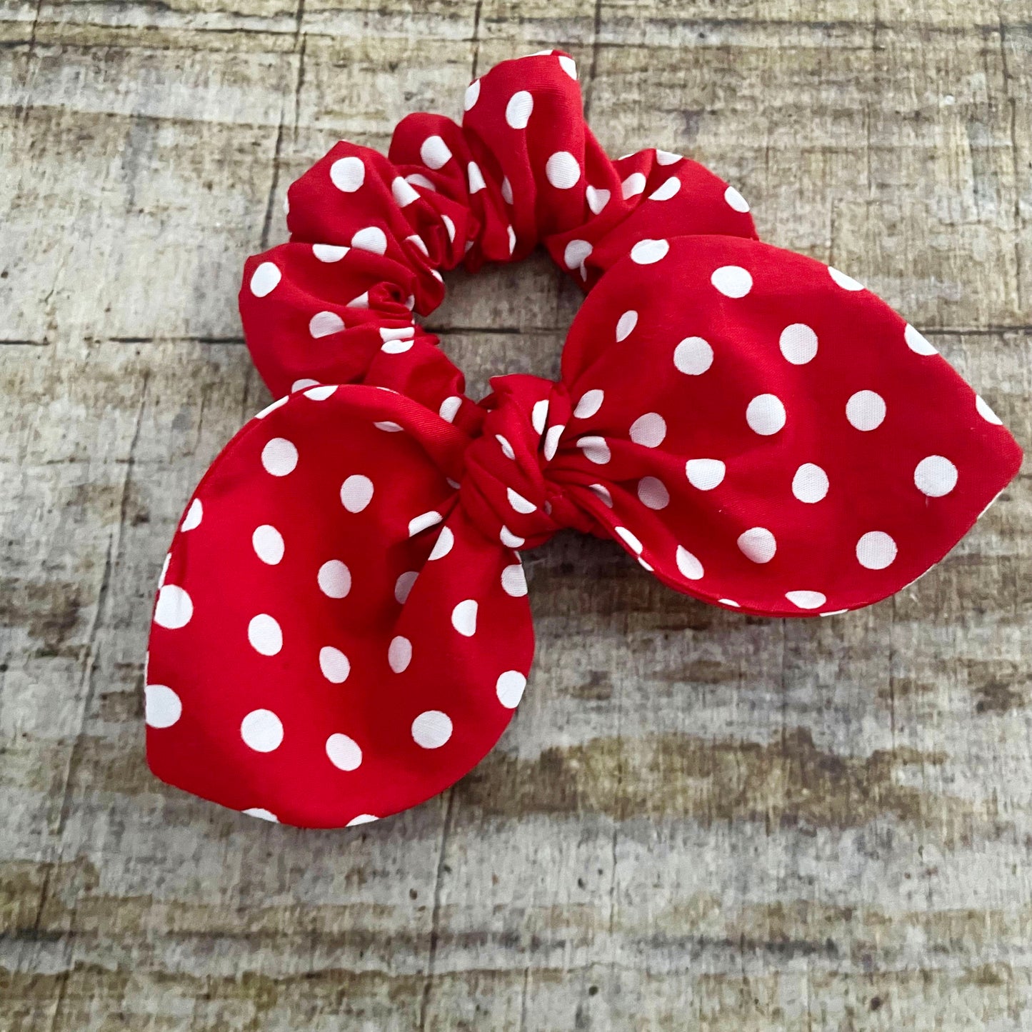 Scrunchie Polka Dots Haargummi rot rockabilly