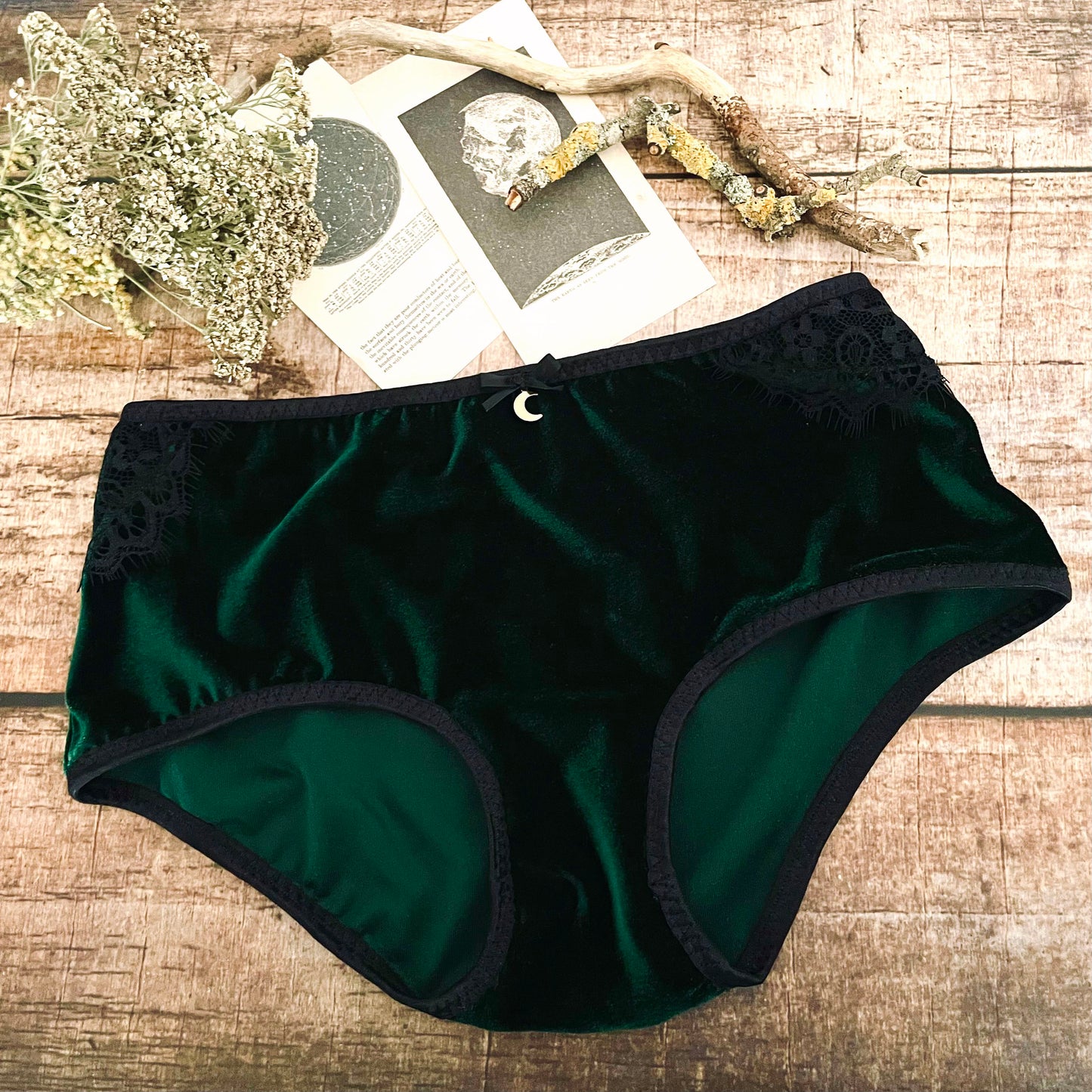 Panties Hipster Slip Green Velvet Witch