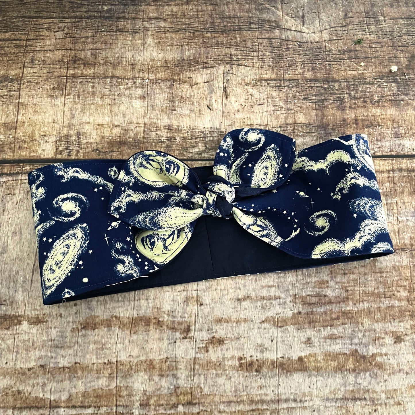 Haarband Mond im Nachthimmel dunkelblau