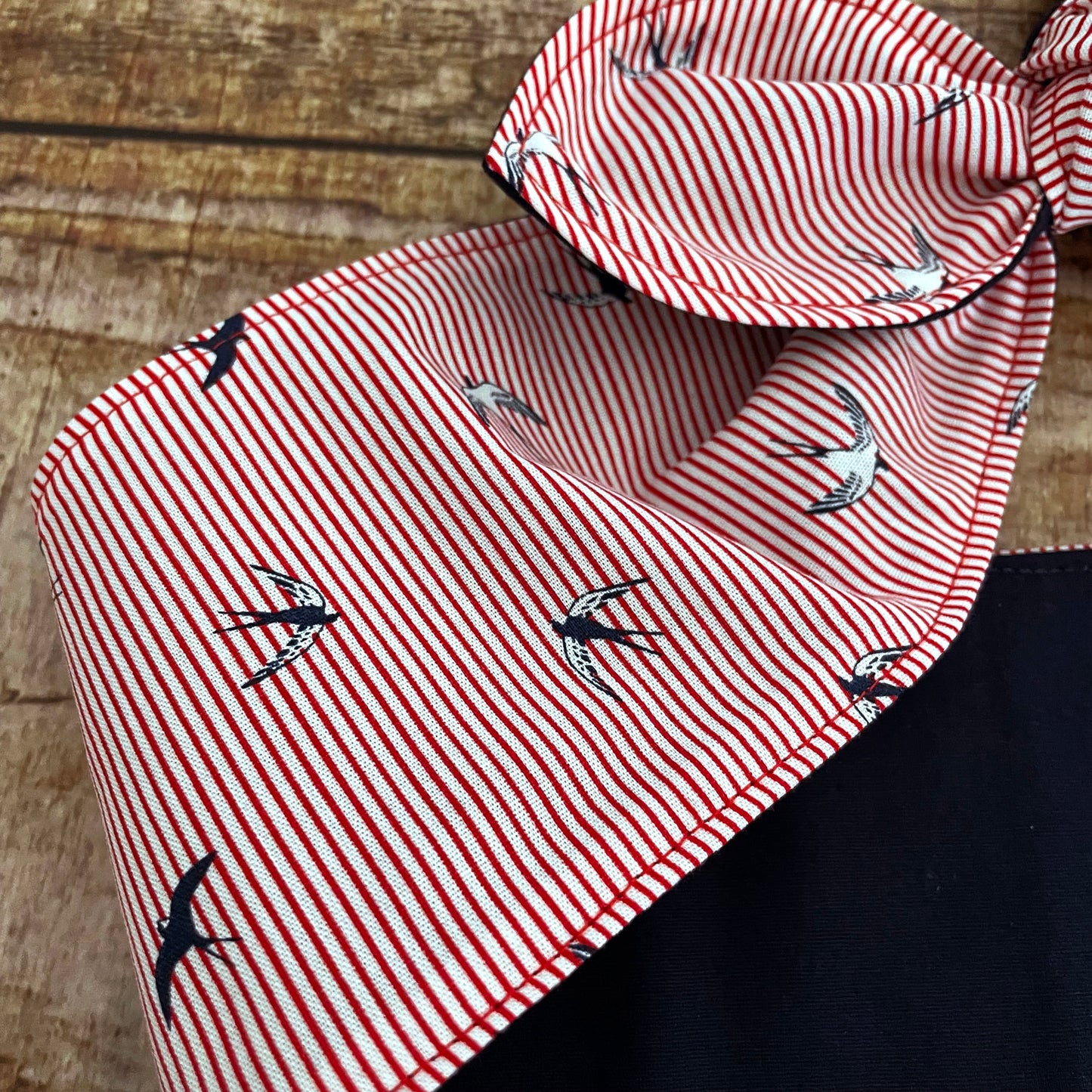 Haarband Rockabilly Schwalben gestreift