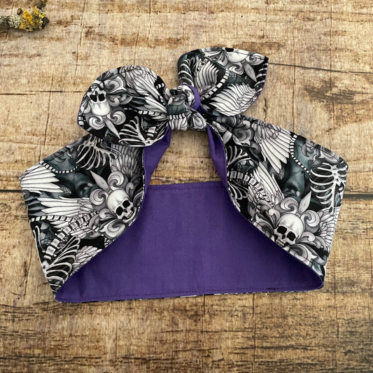 Haarband Bandana Winged Skull gothic rockabilly