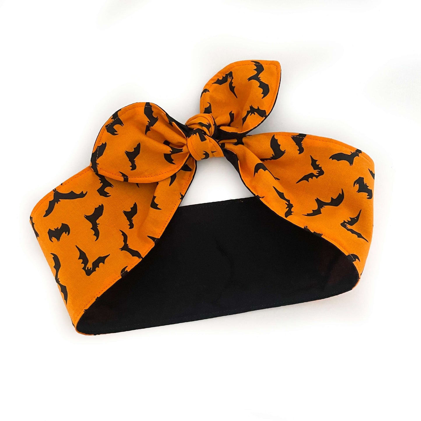Haarband Rockabilly Fledermäuse orange