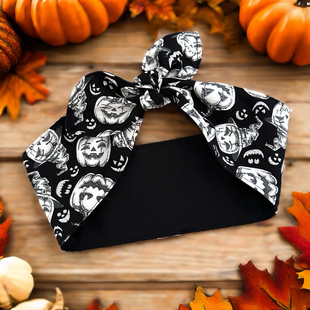 Haarband Kürbisse Halloween Bandana glow in the dark Rockabilly