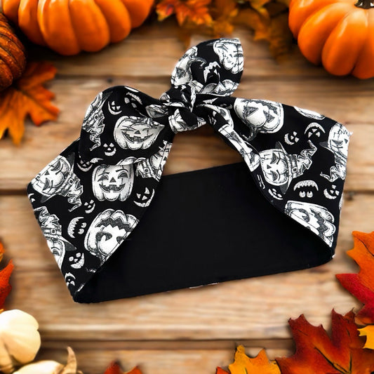 Haarband Kürbisse Halloween Bandana glow in the dark Rockabilly