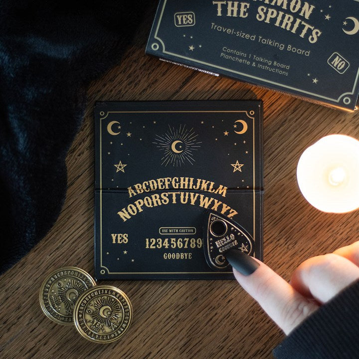 Mini Talking Board mit Planchette für unterwegs