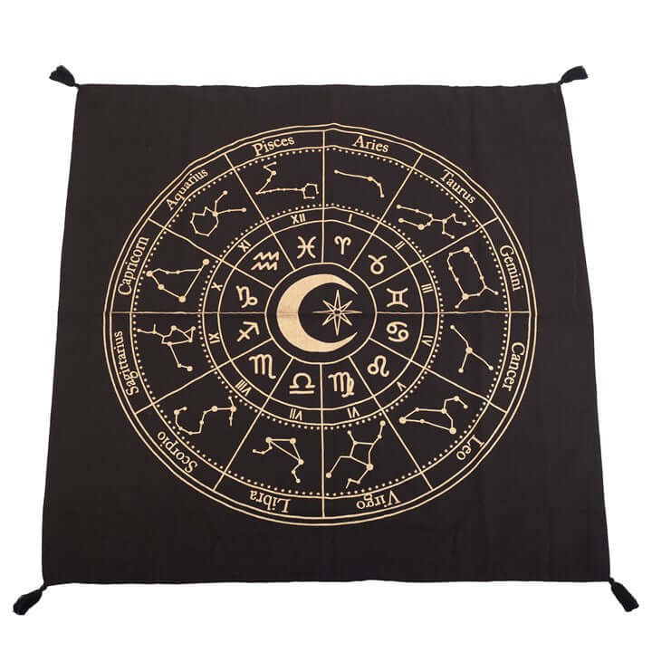 Altartuch Astrologie schwarz gold