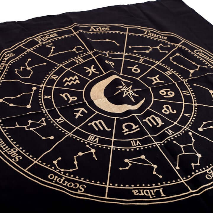 Altartuch Astrologie schwarz gold