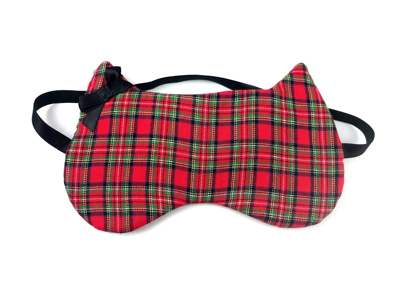 Schlafmaske Tartan Kitty Reisemaske Schottenkaro - Madness United Shop