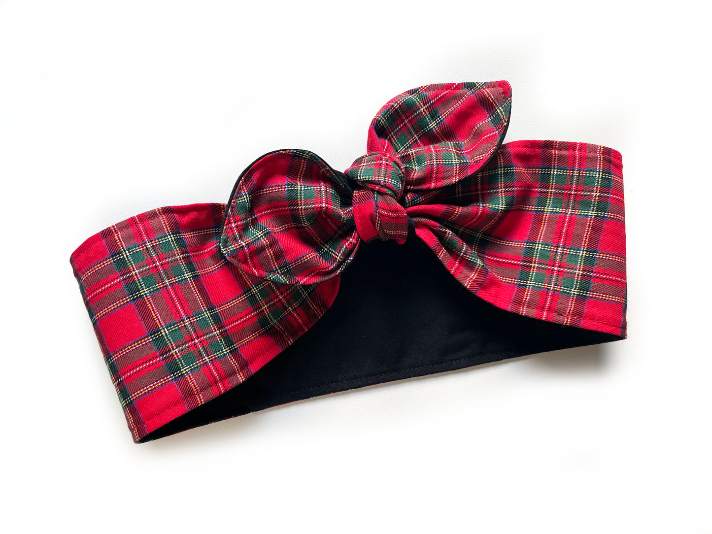 Haarband Rockabilly Tartan Schottenkaro rot kariert