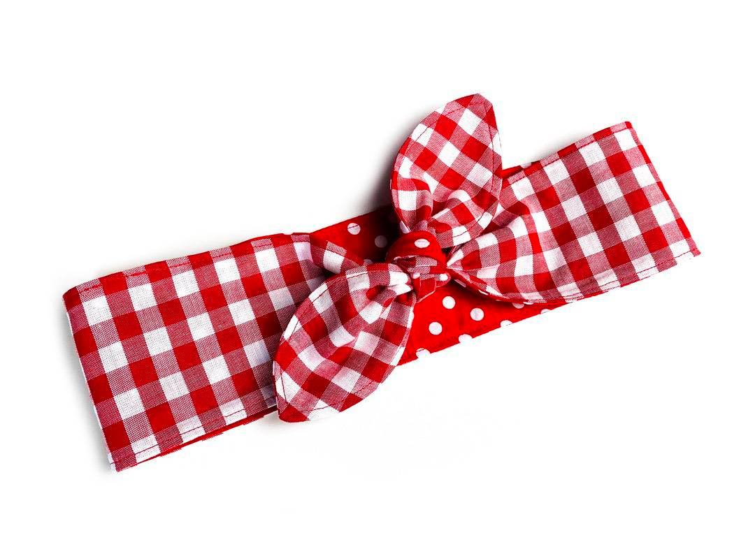 Haarband Bandana Punkte rot 50er Jahre