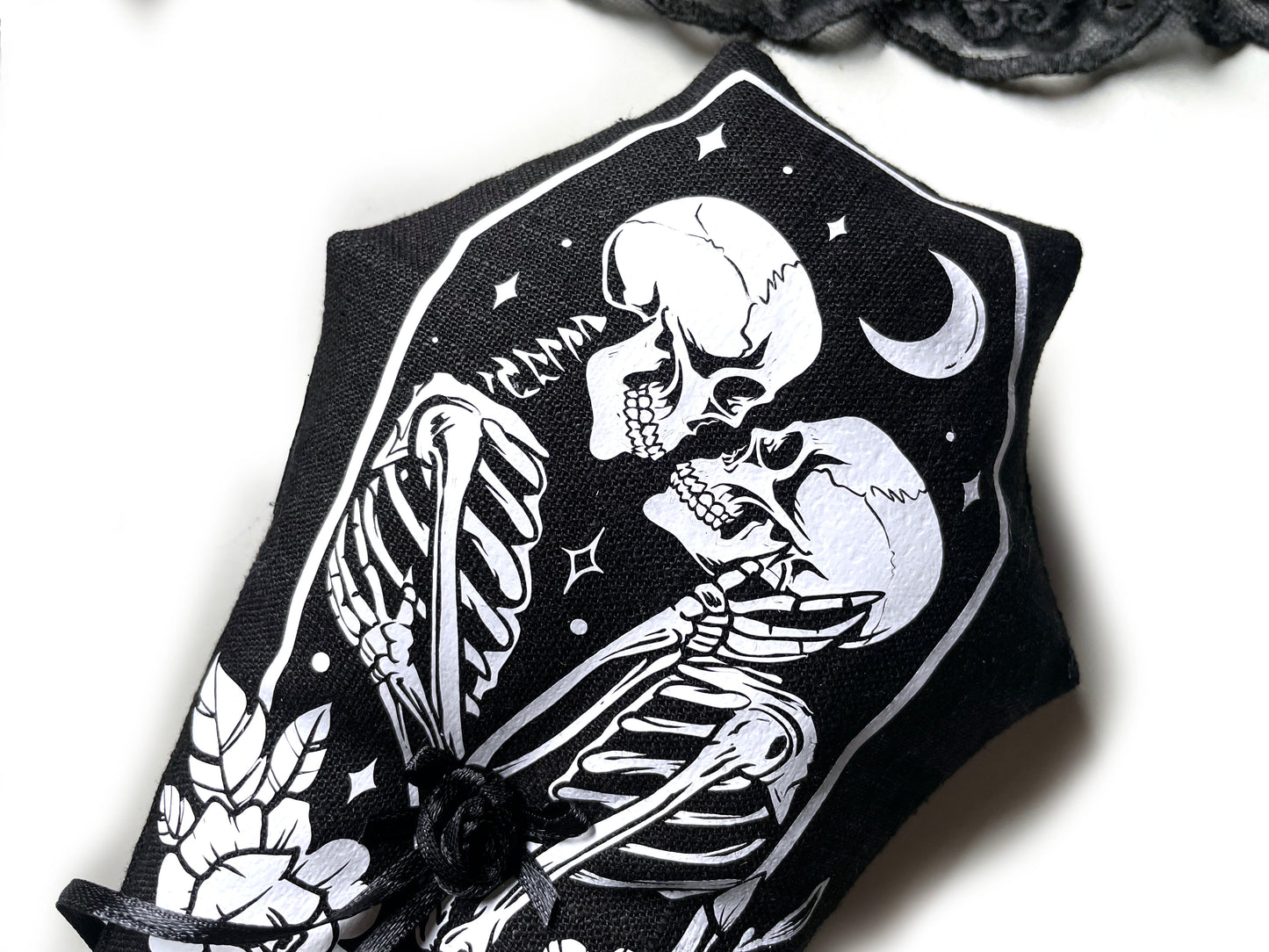 Ringkissen The Lovers Leinen schwarz