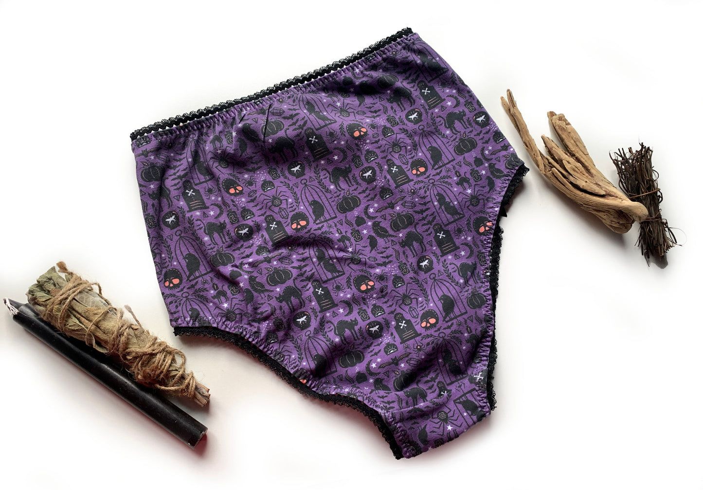 High Waist Panties lila Hexe Halloween Witch Spooky