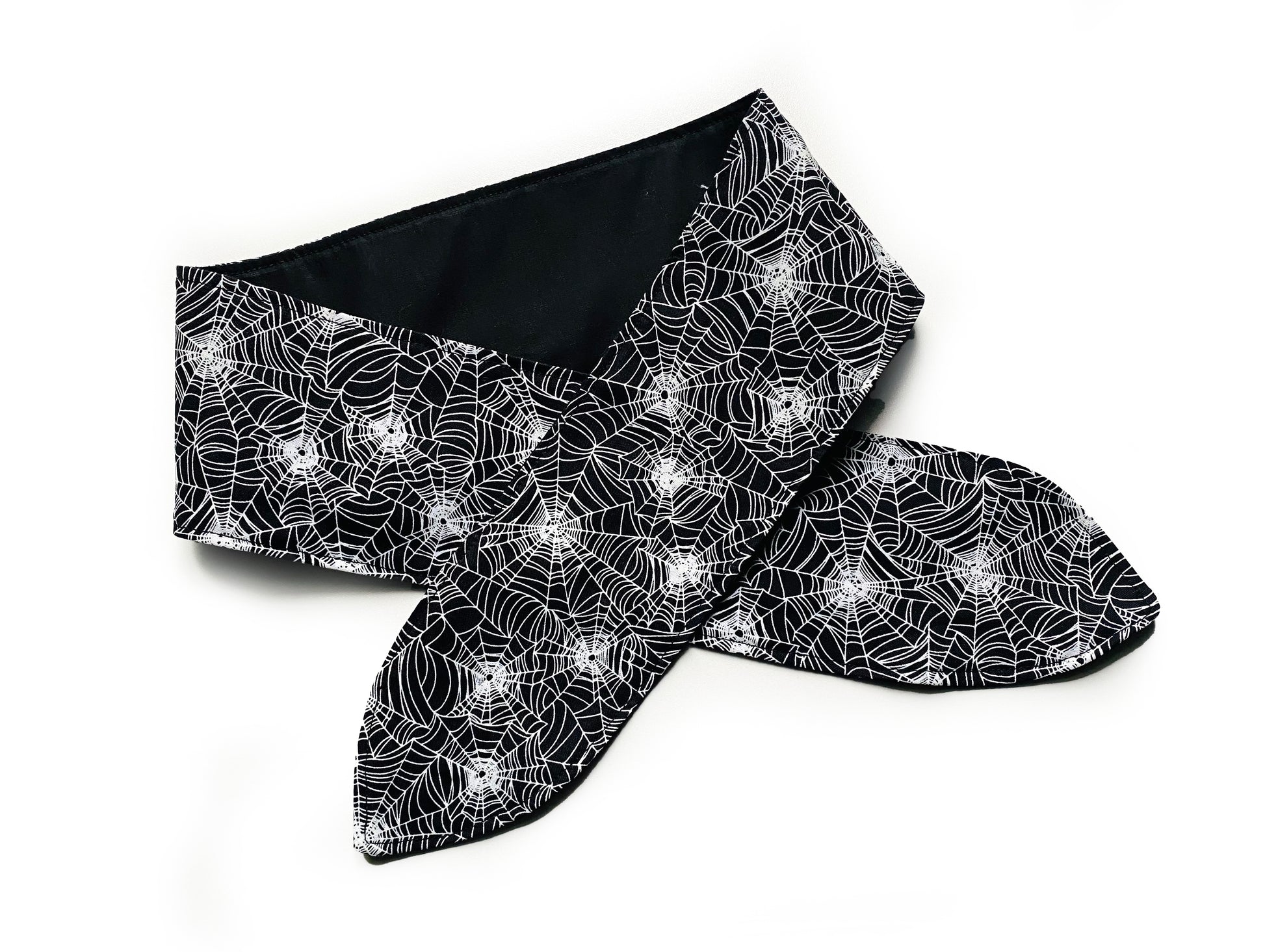 Haarband rockabilly Spinnennetz gothic schwarz glow in the dark