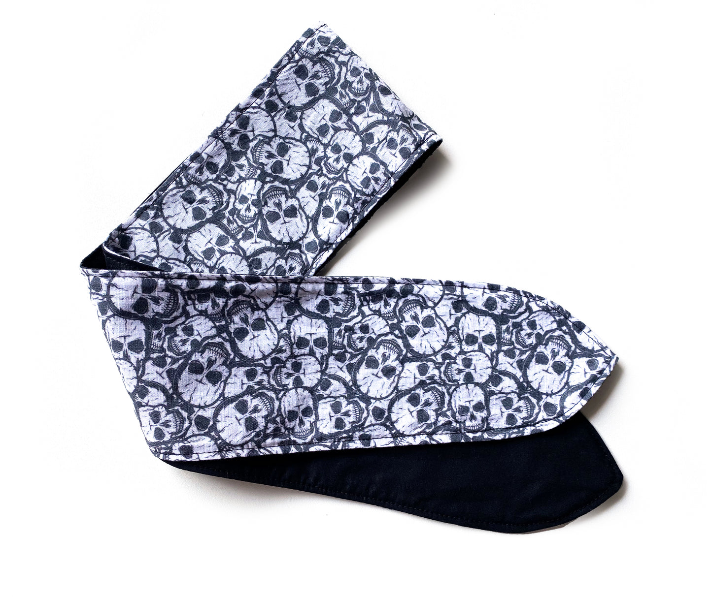 Haarband Rockabilly Totenköpfe grau Bandana gothic