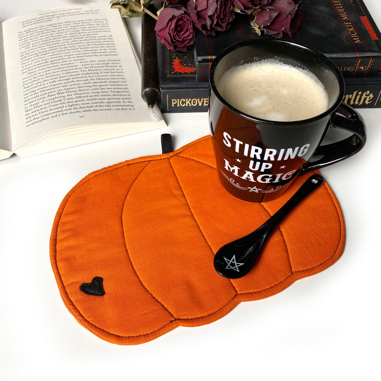 Mug Rugs Untersetzer Kürbis Halloween Platzdeckchen