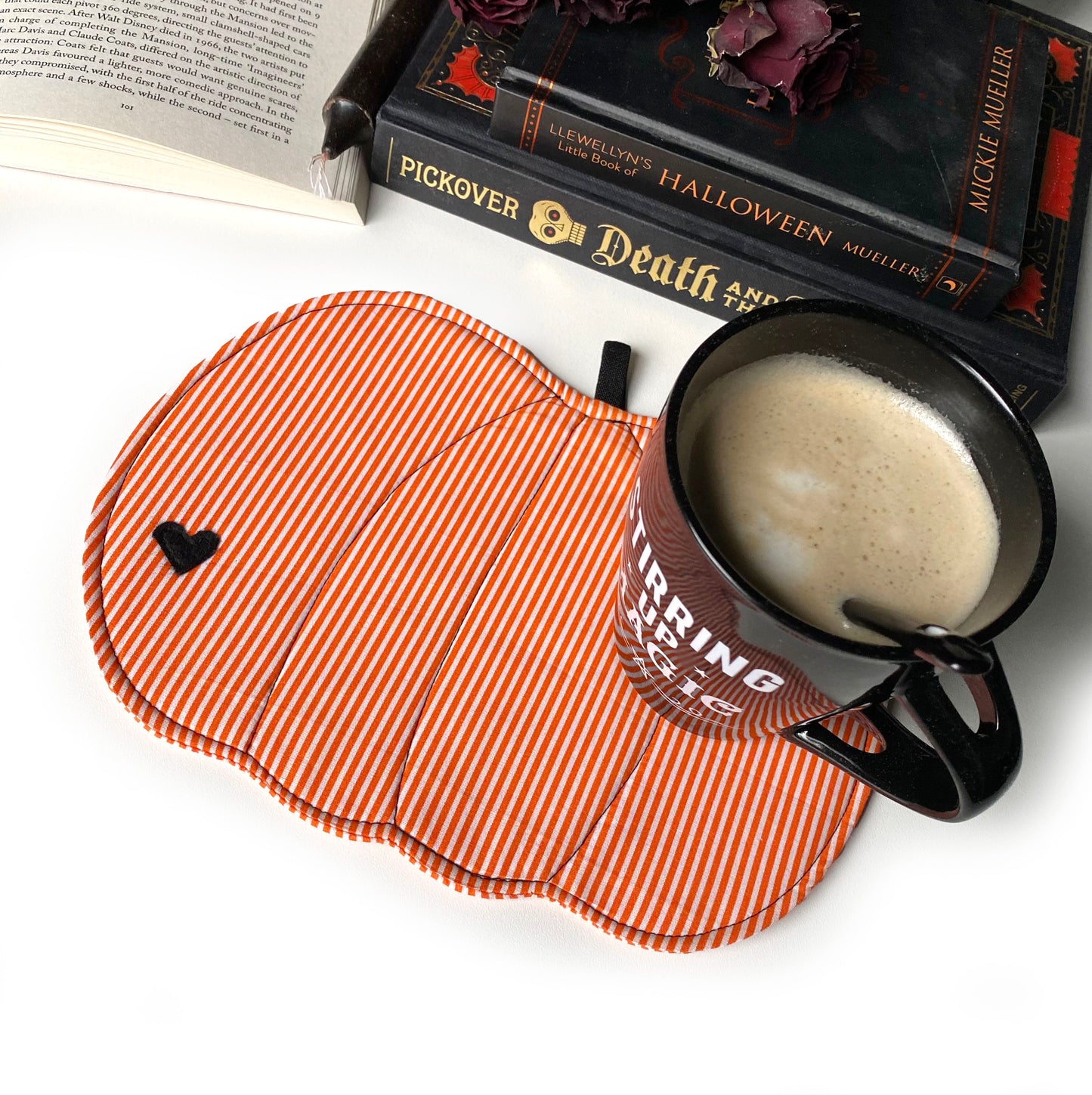 Mug Rugs Untersetzer Kürbis Halloween Platzdeckchen
