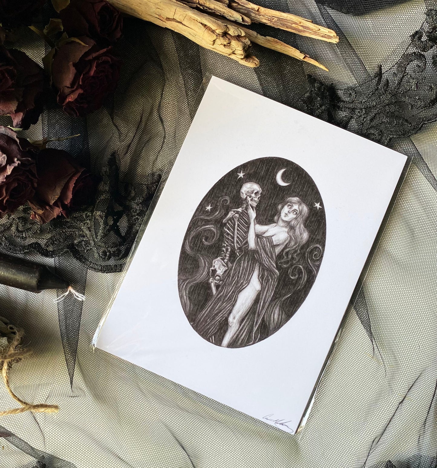 Kunstdruck DANCE WITH DEATH - Art Print by Caitlin McCarthy