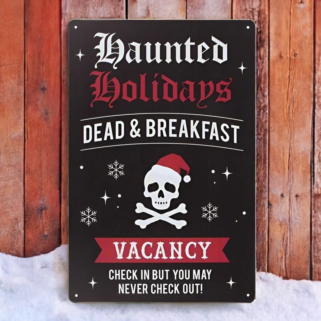Dekoschild Metallschild Haunted Holidays