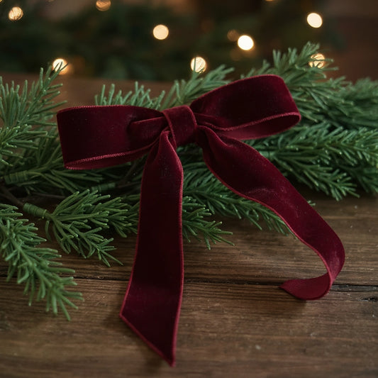 Haarschleife Samt Weihnachten