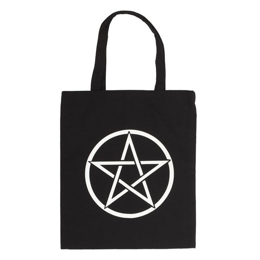 Stoffbeutel Pentagram schwarz gothic Tragetasche